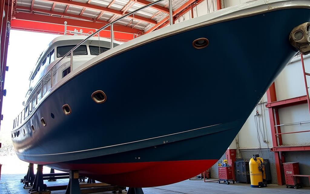 Tratamiento anti-fouling para casco de yate